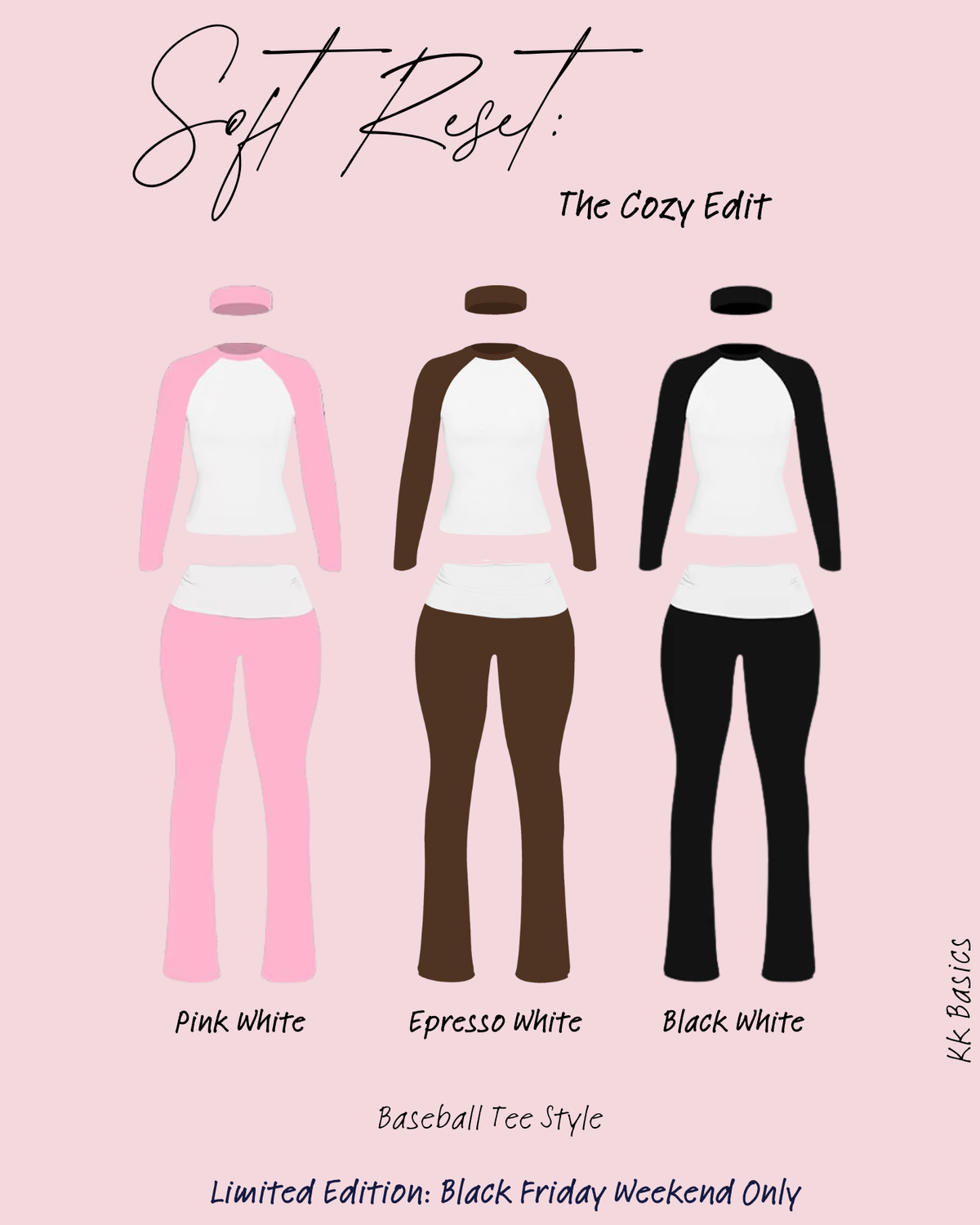 Soft Reset: Baseball Tee Long Sleeve Set