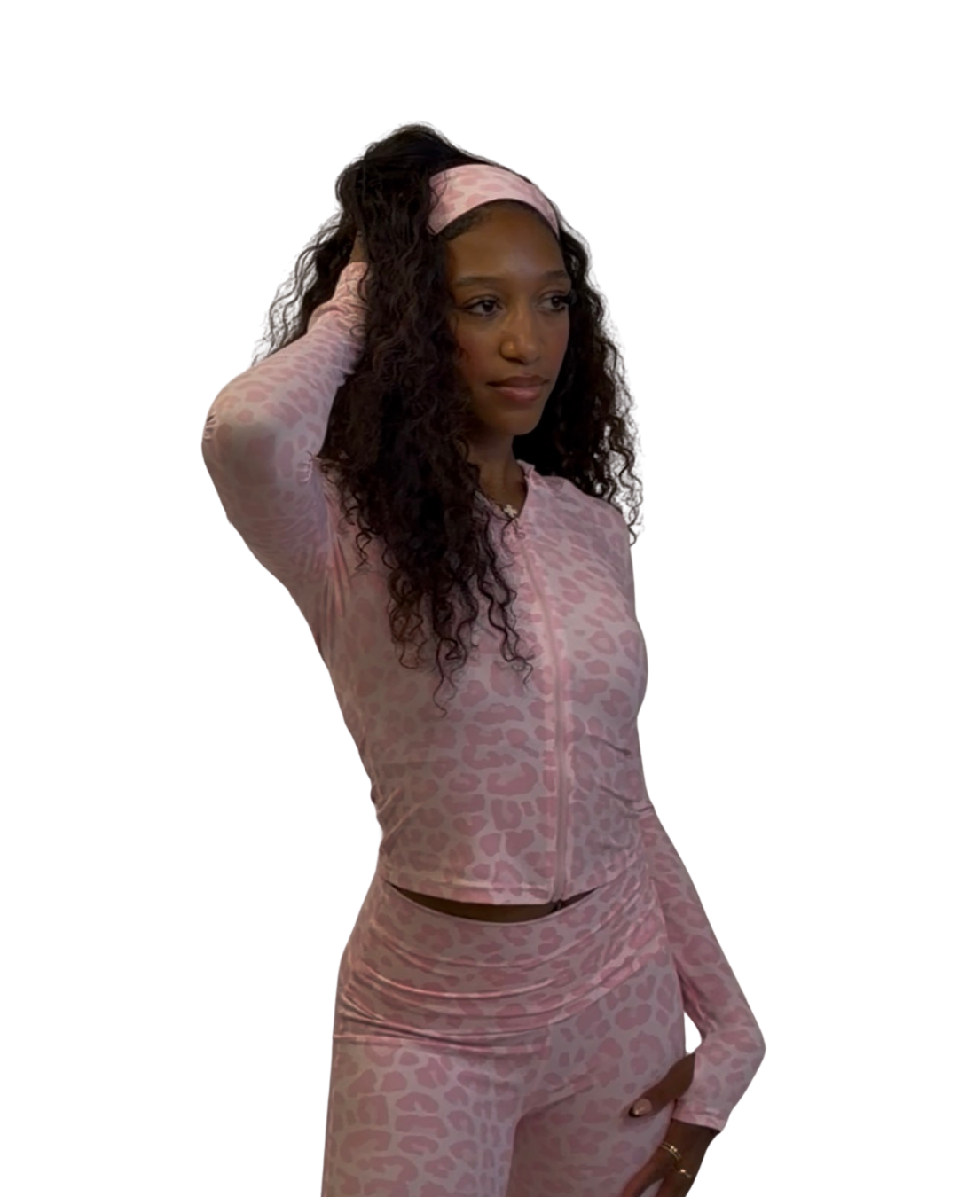 Fashion model in animal print